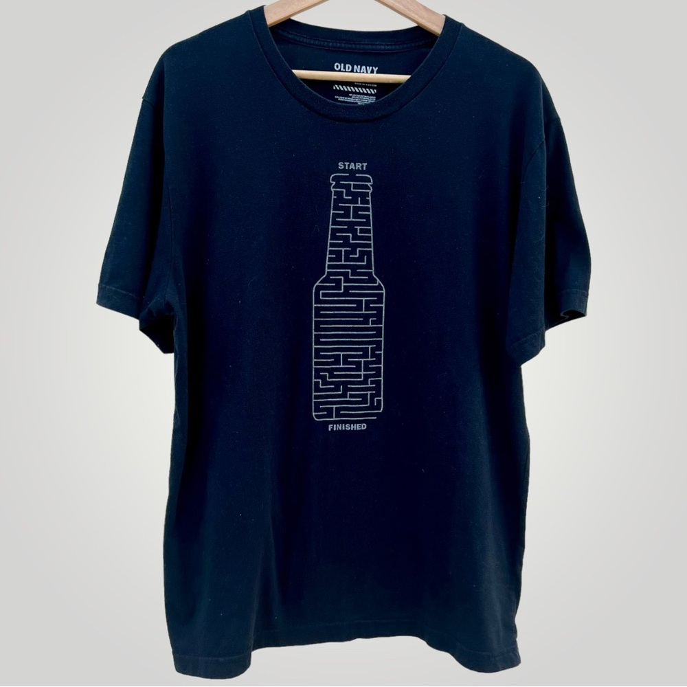 Old Navy Beer Bottle Maze Graphic Tee